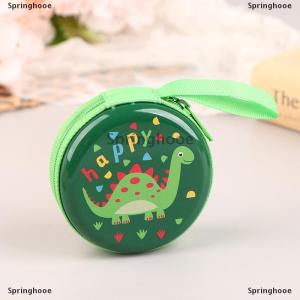 [COD] Springhooe กระเป๋าใส่เหรียญทรงกลมลายไดโนเสาร์น่ารักกระเป๋าสตางค์มีซิปกระเป๋าเก็บหูฟังสำหรับเด็กผู้ชายเด็กผู้หญิง