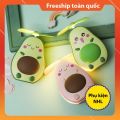 Quạt mini cầm tay hình quả bơ 3 in 1, gương, đèn, quạt| CÓ ẢNH DO SHOP CHỤP. 