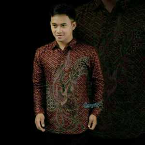 Kemeja batik pria lengan panjang motif terbaru size m l xl xxl