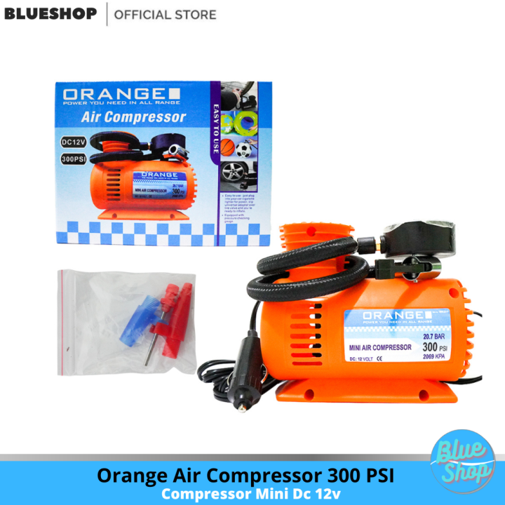 KOMPRESOR ANGIN MINI / Orange Kompresor Angin Mini - Dc 12V Mini Air Compressor / kompresor angin mini elektrik / compressor mini / Pompa Angin Mini Untuk Ban Mobil 12V