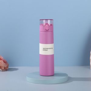 LIANG 150/250ml Mini Thermos Cup One-button Opening Stainless Steel Pocket  Insulated Cup Water Cup with Straw Thermal Mug Girls Children