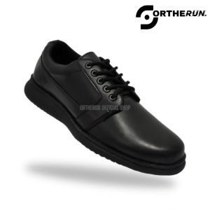 ORTHERUN - Sepatu Oxford Pria Full Black Sepatu Sneakers Pria Kerja Kantor Sepatu Pantofel Pria Sepatu Casual Pria Sepatu Formal Pria Onyx