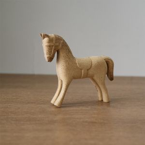 AXW9994 Handmade Wooden Horse Farmhouse Style DIY Drawing Painting Horse Figure Animal Sculpture Carved Design Horse Ornament Home Decoration