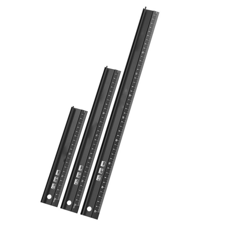 【Rockhouse】 Heavy Duty Metal Ruler with Raised Grip and Non Slip Base ...