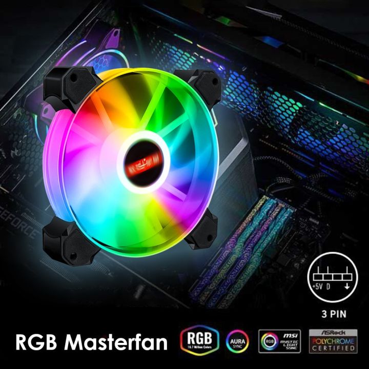 【Worth-Buy】 120mm Pc Case Fan Addressable Rgb Silent Cooling Fan Pc ...