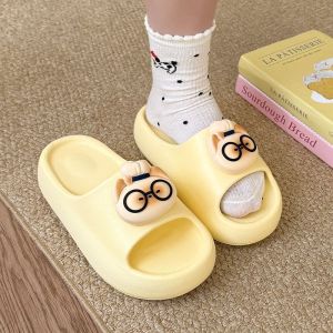 Free Shipping Cute EVA Thick-Soled Slippers Soft And Comfortable For Indoor And Outdoor Use Suitable For Couples And With Non-Slip Soles For The Bathroom