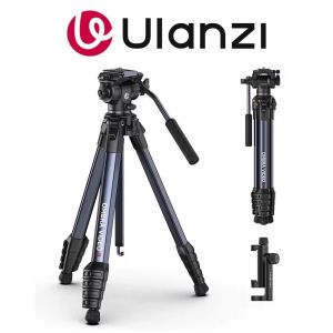 Ulanzi Ombra II 157cm Arca Swiss Quick Release Video Tripod with Phone Holder Clip for DSLR Camera Smartphone