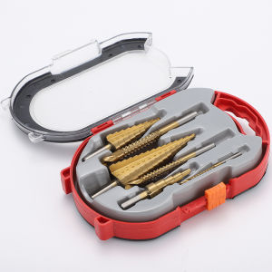 6Pcs Mata Bor Besi Baja Asli Pagoda Spiral Besi Kuningan Kayu Plastik Step Drill Tingkat Payung Cone HSS Step Drill Bit Saw Drill Bit Set Titanium Milling Cutter 4-12 4-20 4-32mm 3 6 8mm For Woodworking Metal Core Hole Opener Mata Bor 1 set Lengkap