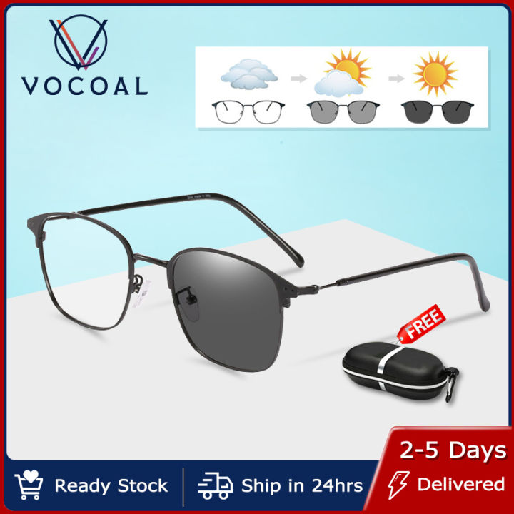 Vocoal Polarized Sunglasses Fashion Glasses Anti Blue Ray Glasses  Photochromic Auto Color Changing Sunglasses For Men Women Spek Mata Rabun  Jauh Dan Silau Siang Malam Spek Anti Silau