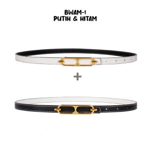 Ikat Pinggang Wanita Belt Kulit Sintetis Gesper Sabuk Warna Bolak Balik Fashion Korea Gaya Casual