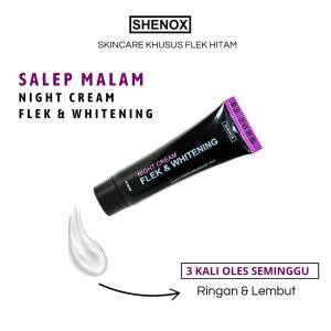 Shenox Skincare Krim Flek Night Whitening Resmi BPOM | Krim Malam Flek Hitam