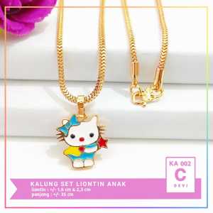 Nice jewelry Kalung anak rantai karakter perhiasan lapis emas gold KA 002