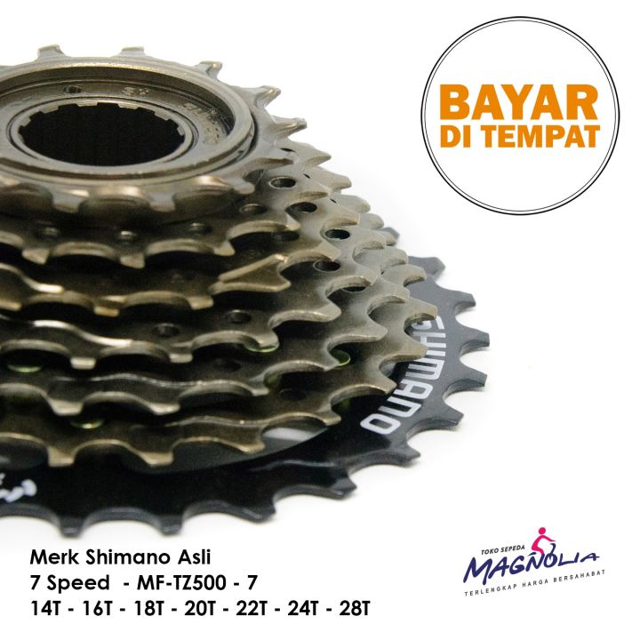 Sproket 7 Speed Freewheel Gir Gear 7 Speed Sepeda Shimano Drat Ulir
