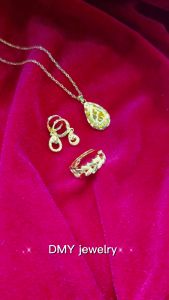 DMY Jewelry Gold 916 Original Malaysia/ Dangling Earing 916 Gold/ Water Drop Pendant/Subang Telinga Perempuan/Earrings Women/Earing Emas 916 Original/Kpop Merch/Gift Set For Women/Emas Korea Cop 916/Earings For Women Modern/Emas 916 Original Lelong