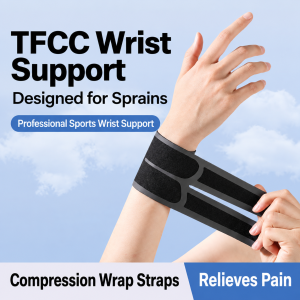 NEENCA TFCC Wrist Support Brace Adjustable Three‑Strap Compression Wrist Wrap Breathable Elastic Wrist Stabilizer for Sports Daily Activity