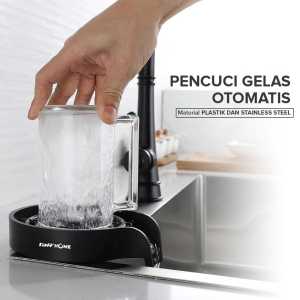 Alat Pencuci Gelas Otomatis dengan Selang Panjang Jug Rinser Washer Mesin Tempat Cuci Bilas Gelas Otomatis Automatic Wastafel - TaffHOME SU10
