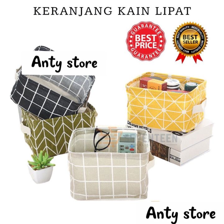 Container Box Kain storage box multifungsi . keranjang lipat serbaguna bahan kain tebal ...