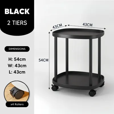 HOMEWORTH Multifunctional Bedroom Side Table Model Design Trolley Rack Sofa Side Table Small Tea Table Coffee Table