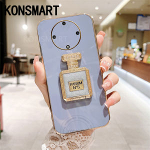Konsmart Vỏ khung thiết kế nước hoa mới Honor x9b 5G/Honor x6a 4G/Honor 955G/Honor 90 Lite thời trang sang trọng Ốp điện thoại tráng gương mạ điện Honorx9b 2023 cạnh thẳng