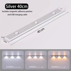 Aluminium Motion Sensor Light Led Remote control Rechargeable Dimmable Night Light With Magnetic Cabinet Lamp