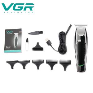 VGR สินค้าพร้อมส่ง V-030 ปัตเลี่ยนไร้สาย กันขอบ แต่งลาย สำหรับช่างมืออาชีพ ตัวเครื่องลายหนังงูคลาสสิค