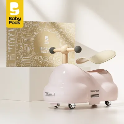 Xe chòi chân xe đồ chơi cho bé hiệu Babypods hình hạt đậu cốp xe lớn bánh xe điều hướng được