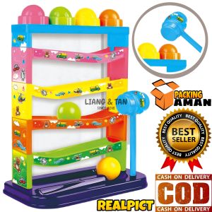 ( BISA COD ) PROMO Mainan Anak Pound A Ball Pukul Bola Seluncur / Mainan Edukasi Bola Palu Pukul Warna Warni / Mainan Anak Laki Laki / Mainan Anak Perempuan SNI Murah