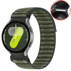 Nylon Strap for Samsung Galaxy Watch Ultra 47mm Women Men Galaxy Watch 7/FE/6/5/4 40mm 44mm/6 Classic 47mm 43mm/5 Pro 45mm/4 Classic 46mm 42mm One-Click Sport Band