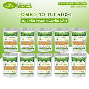 Combo 10 Túi 500g Hạt Yến mạch Nguyên cám Xuân An Nhập khẩu từ Úc