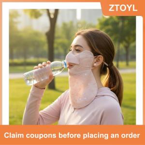 【ZTOYL】 Three Dimensional Sunscreen Mask Ice Silk Lightweight UV Protection Breathable For Running Walking Travel