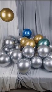 50PCS/Pack Metallic Balloons 5/10 Inches Birthday Party Wedding Latex Balloon for Birthday