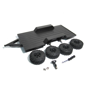 High Performances 1/18 Remote Control Crawlers Car Trailer with Hitch for Offroad and Crawlers Car Modification Part