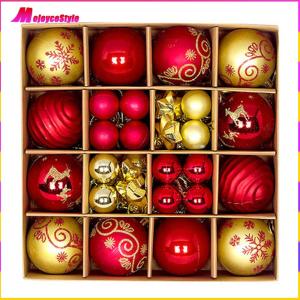 44Pcs Christmas Ball Ornaments Plastic Xmas Balls Decoration Xmas Decorative Hanging Ornaments for Christmas Tree Decorations