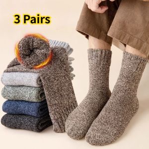 1/2/3 Pairs Thickened and Flannel Warm Socks Autumn and Winter Middle Socks Cold Resistant