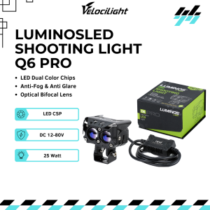 Lampu Tembak 2 Mata 25W SQL Mini Laser Devil Eye Q6PRO Super Terang Mobil - LUXIMOS