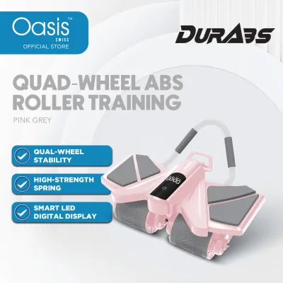 Durabs Quad Abdominal Wheel - Auto Rebound Abs Training & Fitness Roller Plank Roller Home Fitness