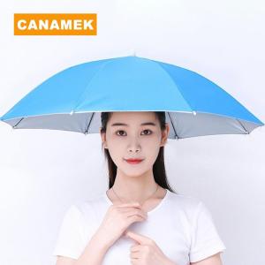 【CANAMEK】 Portable Rain Hat Outdoor Folding Umbrella Fishing Sun Shade Anti-UV Camping Fishing Headwear Cap Beach Head Hats Accessory