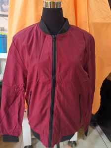 Customized Maroon Bomber Jacket