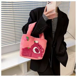Túi Gấu Hồng Lotso Gấu Bông 2 Quai Siêu Dễ Thương