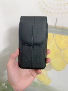 FULAIKATE 6.1" 6.7" 7.2" First Layer Cowhide Phone Pouch for iPhone 13 Pro Max Samsung Z Fold3 Waist Bag Mens Portable Holster