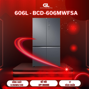 Tủ lạnh 4 cánh 606L – BCD-606WMFSA – Có ion khử khuẩn cấp đông nhanh chóng