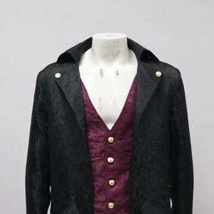 wish Quần áo cổ điển phong cách trung cổ dành cho nam giới châu Âu và Mỹ áo khoác đuôi dài phong cách punk cổ điển dành cho nam hiện có sẵn trong kho.