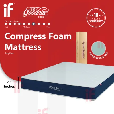 IF Goodnite ZERO Motion Transfer Dual Feel 9 Compress Mattress EasyRest EZREST Tilam