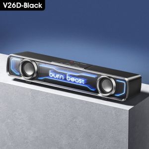 RGB Gaming Soundbar Wired & Bluetooth Computer Speaker with LED Light USB Powered Dual Speaker for PC Desktop Laptop