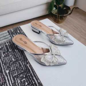 LouisCarnies JN-354 INFINITY 3cm Sandal Mules Sepatu Wanita Heels Hak Kotak Seserahan Pernikahan Wisuda Terbaru 2025