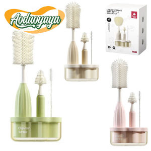 Aoduoyaya Baby Bottle Cleaning Brush Set Milk Bottle Cleaner Silicone Brush Berus Botol Susu Set