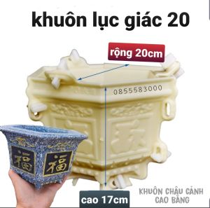 khuôn đúc chậu lục giác 20 .khuôn chậu ABS siêu bên có lòng trong đễ dàng sử dụng không cần ký thuật