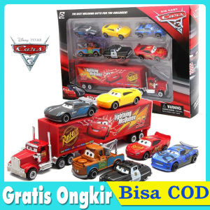 7 Pcs Diecast Balap Kartun Mobil Mainan untuk Anak