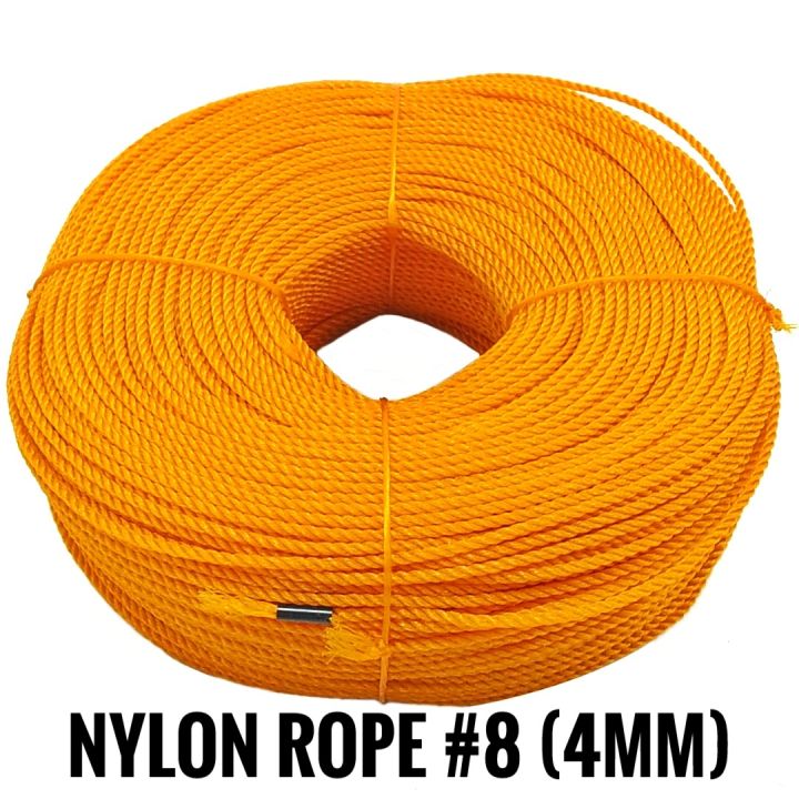 200 meters Nylon Rope no. 8(Thickness 4 mm) evelon cord polyethylene nylon  rope