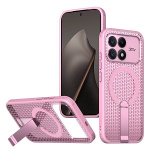 For Xiaomi POCO F8 Ultra F8 Pro Case For MagSafe Holder Matte Transparent Honeycomb Hole Heat Dissipation Phone Cover